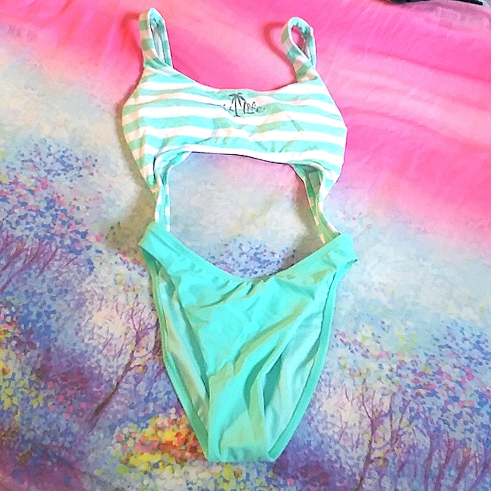 NWT🌺{Salt Life} Aquarelle Teal Monokini